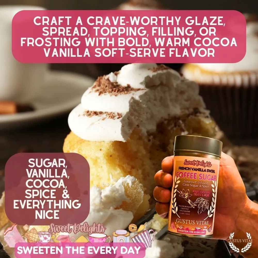 French Vanilla Swirl Coffee Sugar | Sweet Delights: Gourmet Sugar & Spice