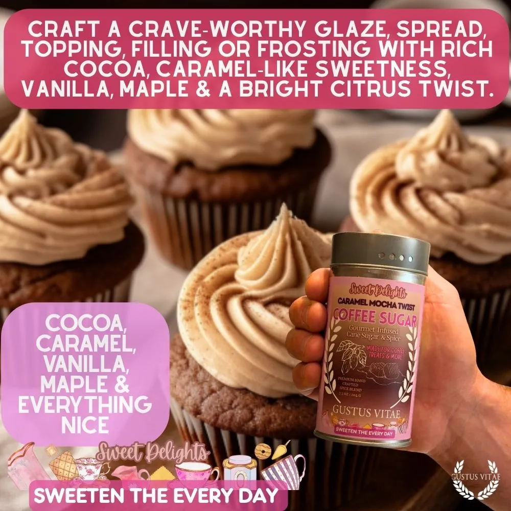 Caramel Mocha Twist Coffee Sugar | Sweet Delights Gourmet Sugar & Spice