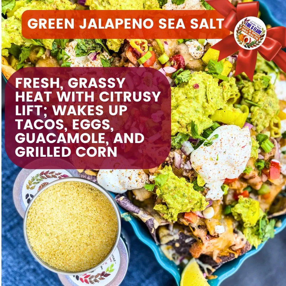 Hot & Spicy Sea Salts: Smoke, Heat, Fire & Flame | Gift Pack Set of 3