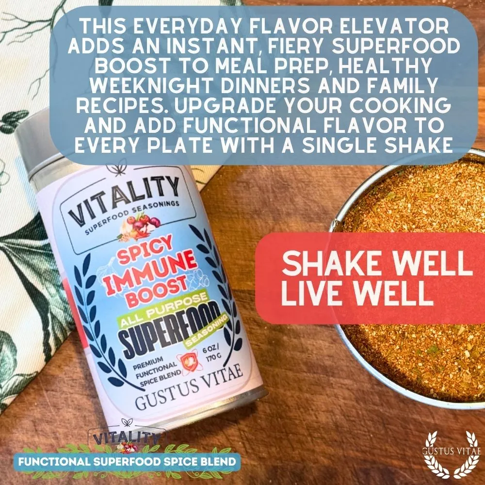 Spicy Immune Boost Superfood Seasoning | All Purpose Vitality Blend