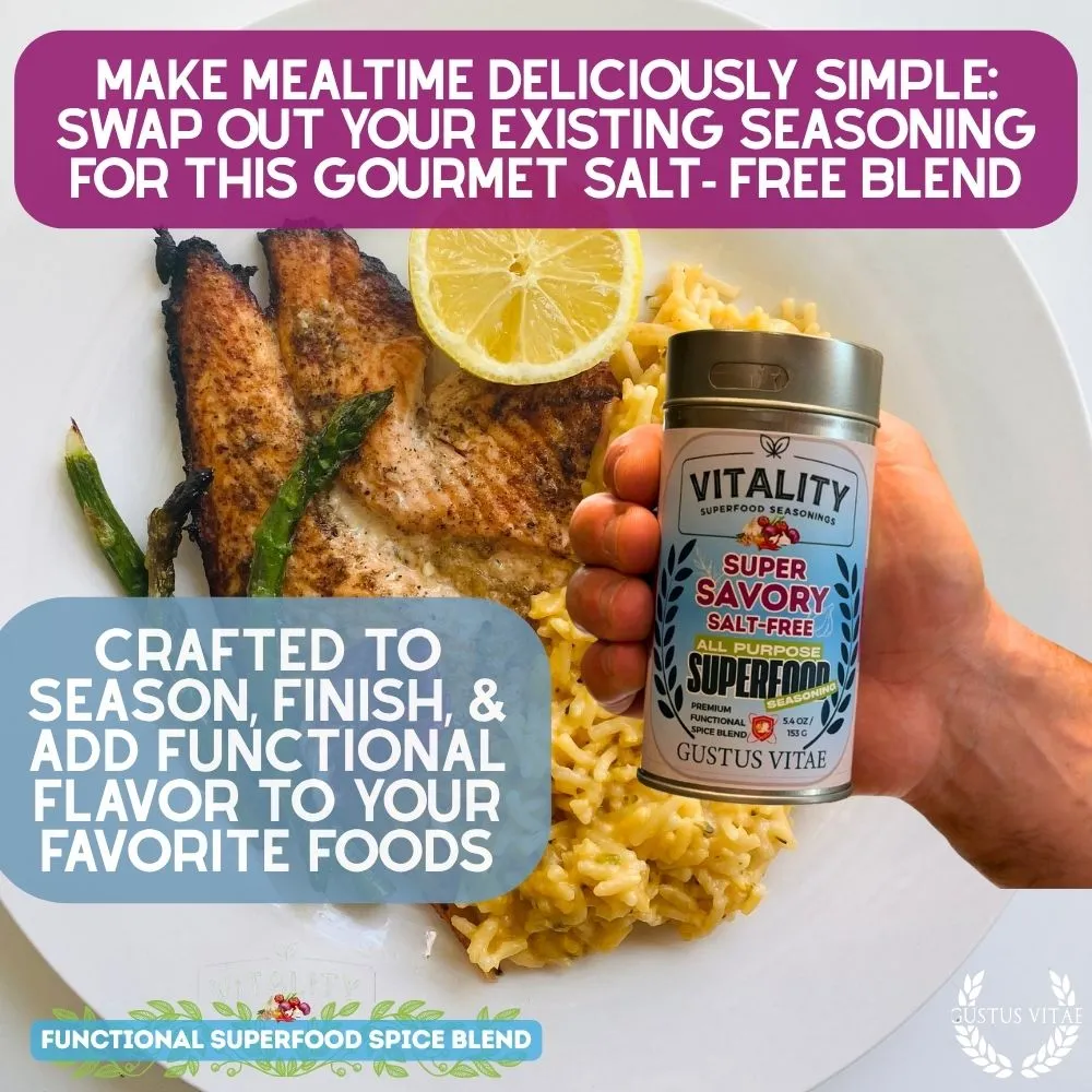Super Savory Salt-Free Superfood Seasoning | All Purpose Vitality Blend