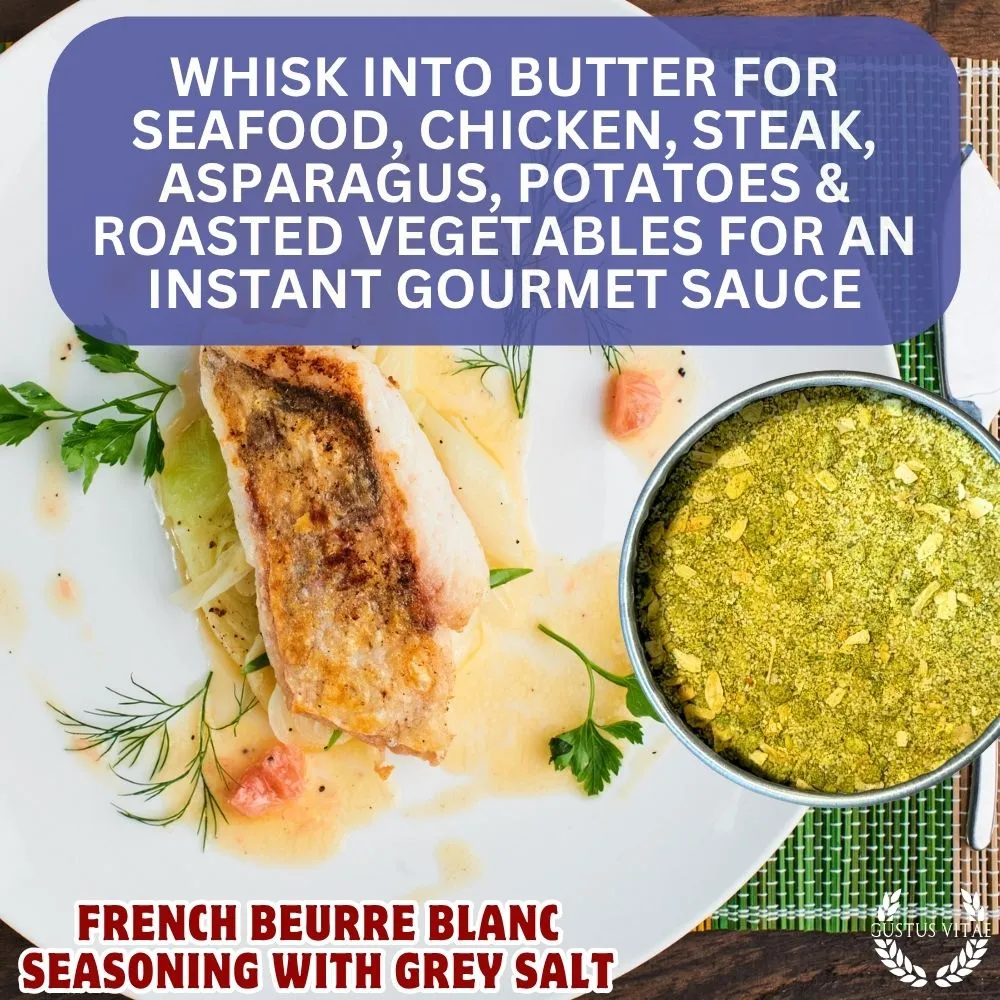 French Beurre Blanc Seasoning with Grey Salt | Sauce Collection Seasonings