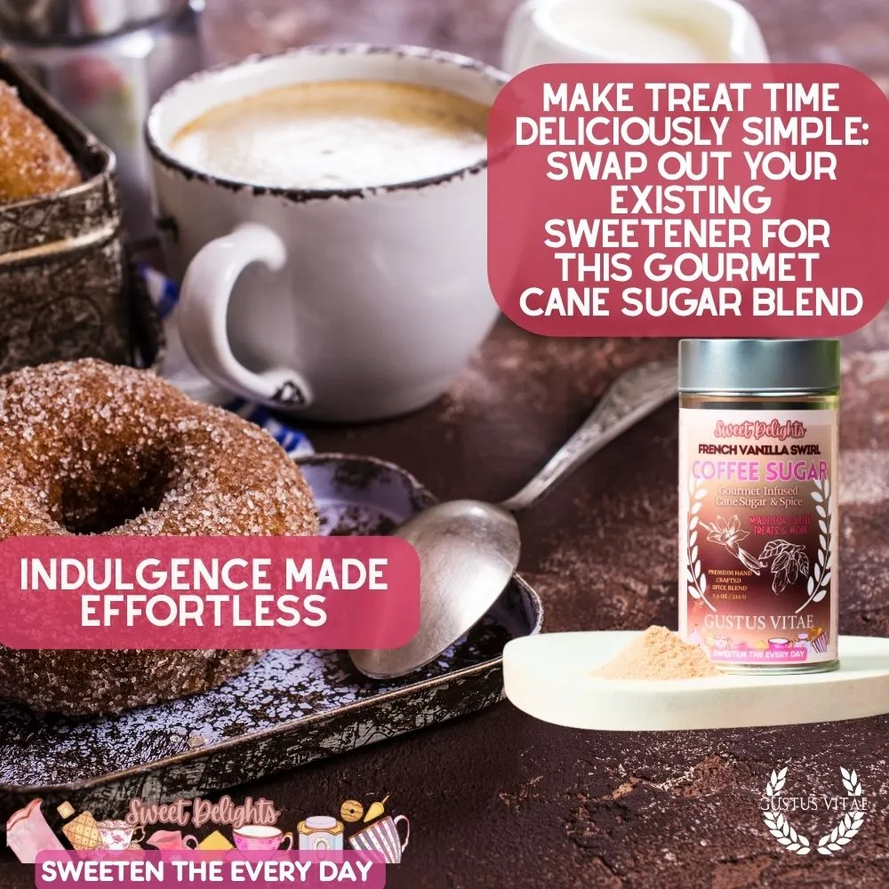French Vanilla Swirl Coffee Sugar | Sweet Delights: Gourmet Sugar & Spice
