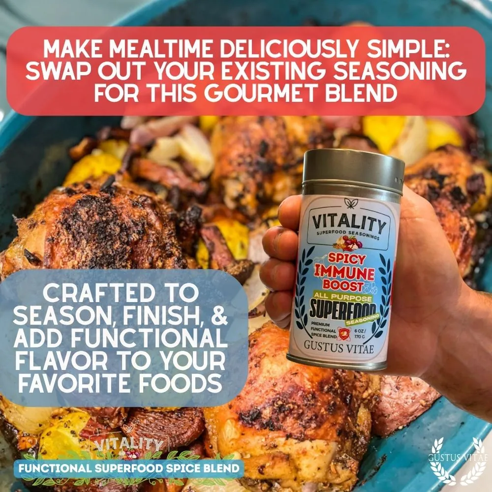 Spicy Immune Boost Superfood Seasoning | All Purpose Vitality Blend