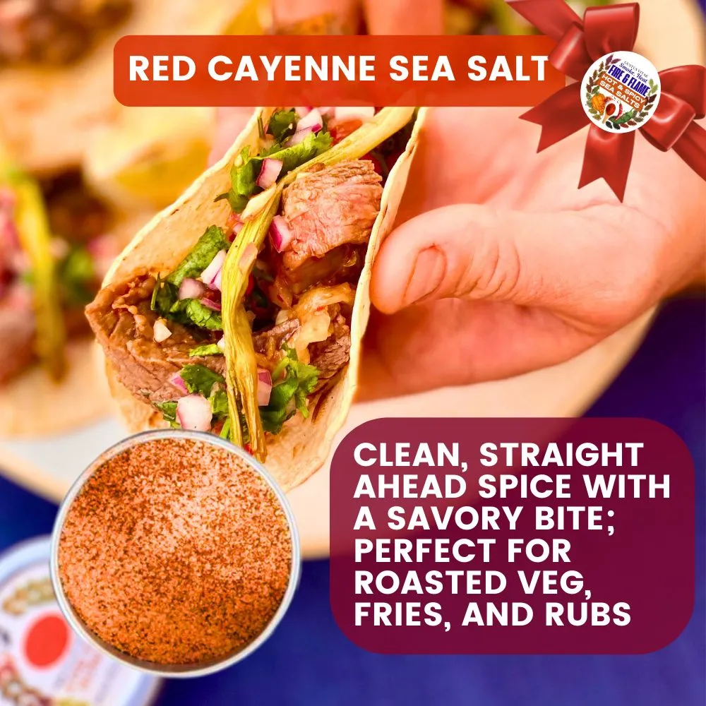 Hot & Spicy Sea Salts: Smoke, Heat, Fire & Flame | Gift Pack Set of 3