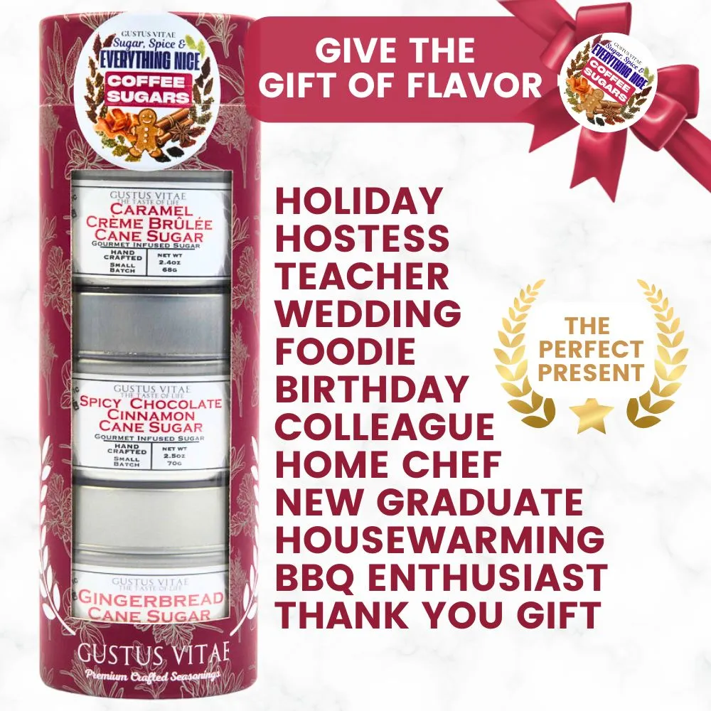 Coffee Sugars: Sugar, Spice & Everything Nice | Gift Pack Set of 3