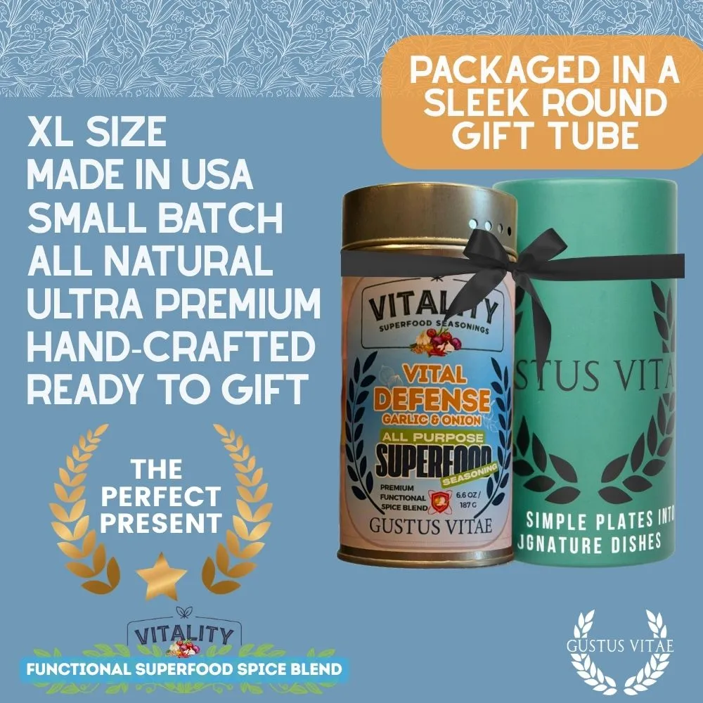 Vital Defense Garlic & Onion Superfood Seasoning | All Purpose Vitality Blend