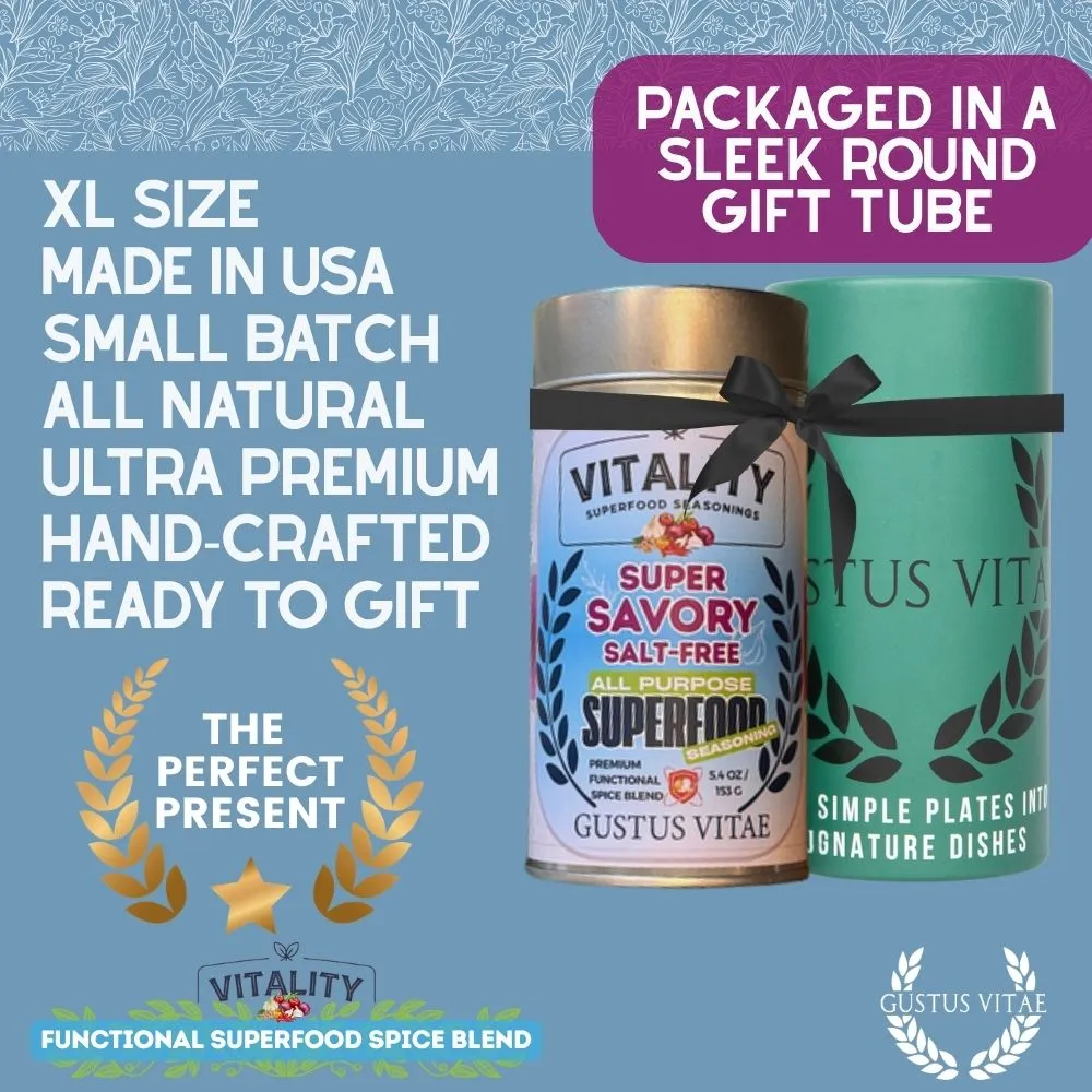 Super Savory Salt-Free Superfood Seasoning | All Purpose Vitality Blend