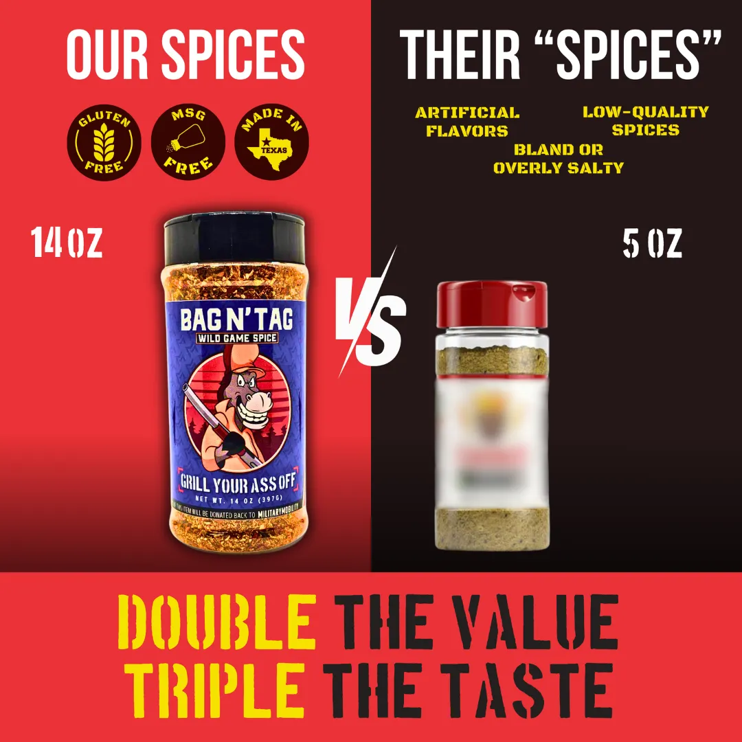 Bag N' Tag Wild Game Seasoning – Bold & Smoky Grill Blend 