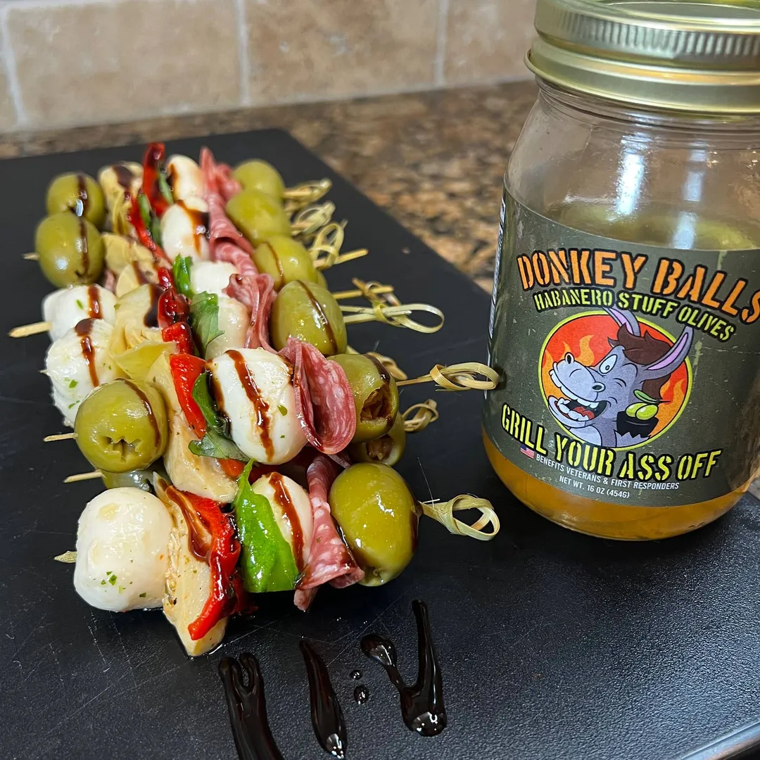 Donkey Balls Habanero Stuffed Olives - Charcuterie, Snack
