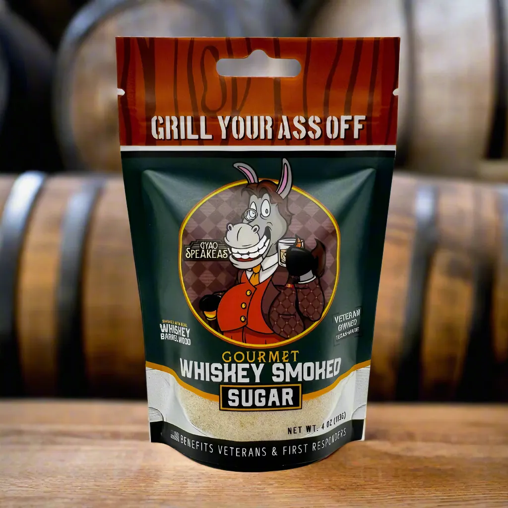 Gourmet Whiskey Smoked Sugar- Perfect for Cocktails and BBQ