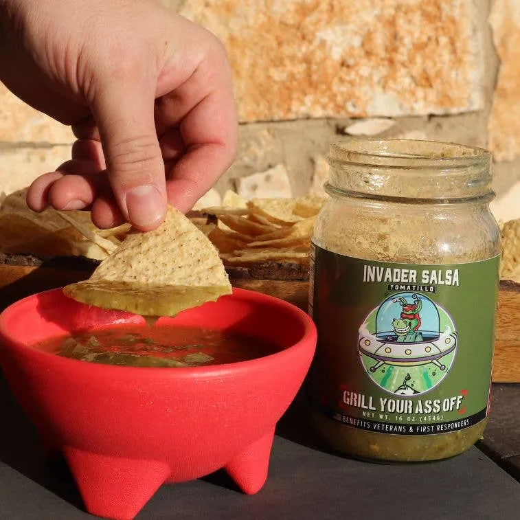 Invader Tomatillo Salsa -traditional mild onion garlic spice