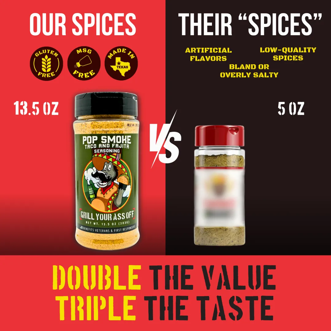 Pop Smoke Taco & Fajita Seasoning – Bold Tex-Mex Flavor 