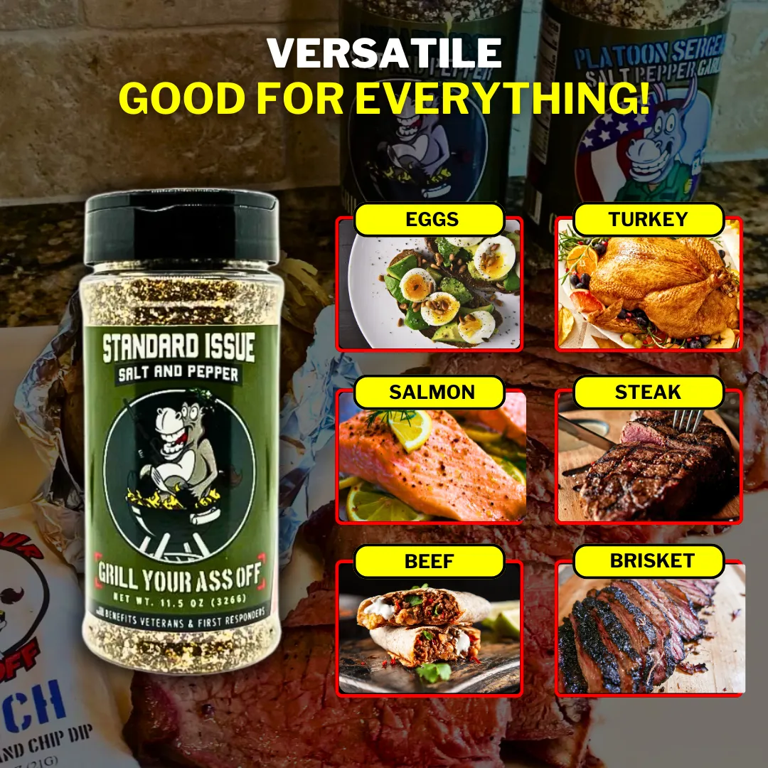 Standard Issue Salt & Pepper Seasoning - Spice Blend, BBQ