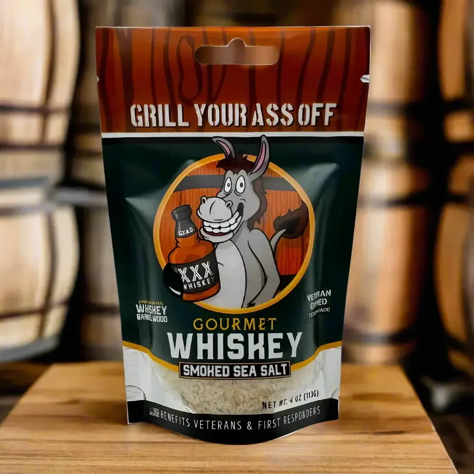 Whiskey Smoked Sea Salt - Savory, Bourbon, Finishing, Meat