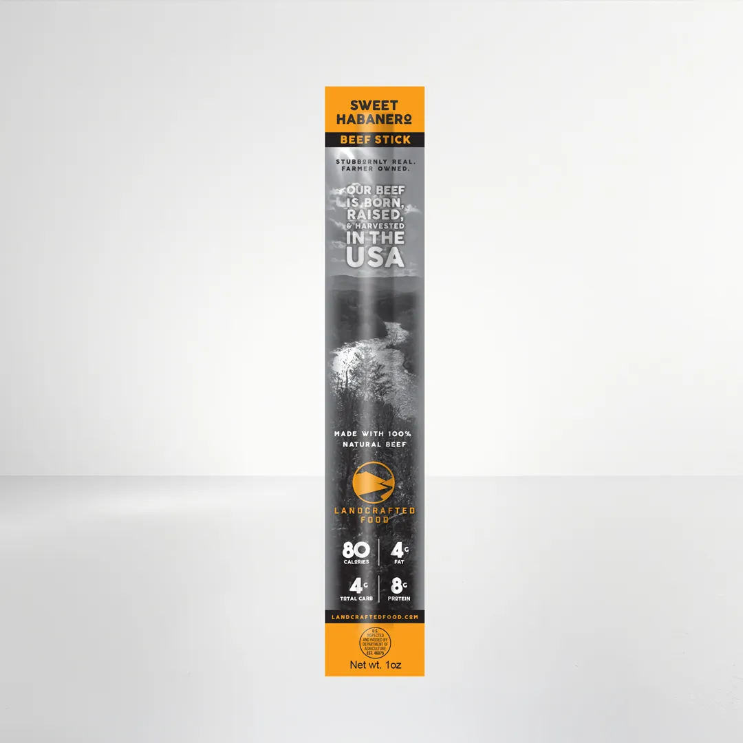 Landcrafted Food Beef Sticks - Sweet Habanero - 20 Count