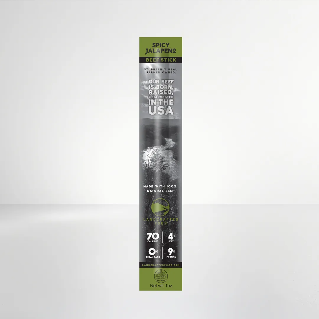 Landcrafted Food Beef Sticks - Spicy Jalapeno - 20 Count