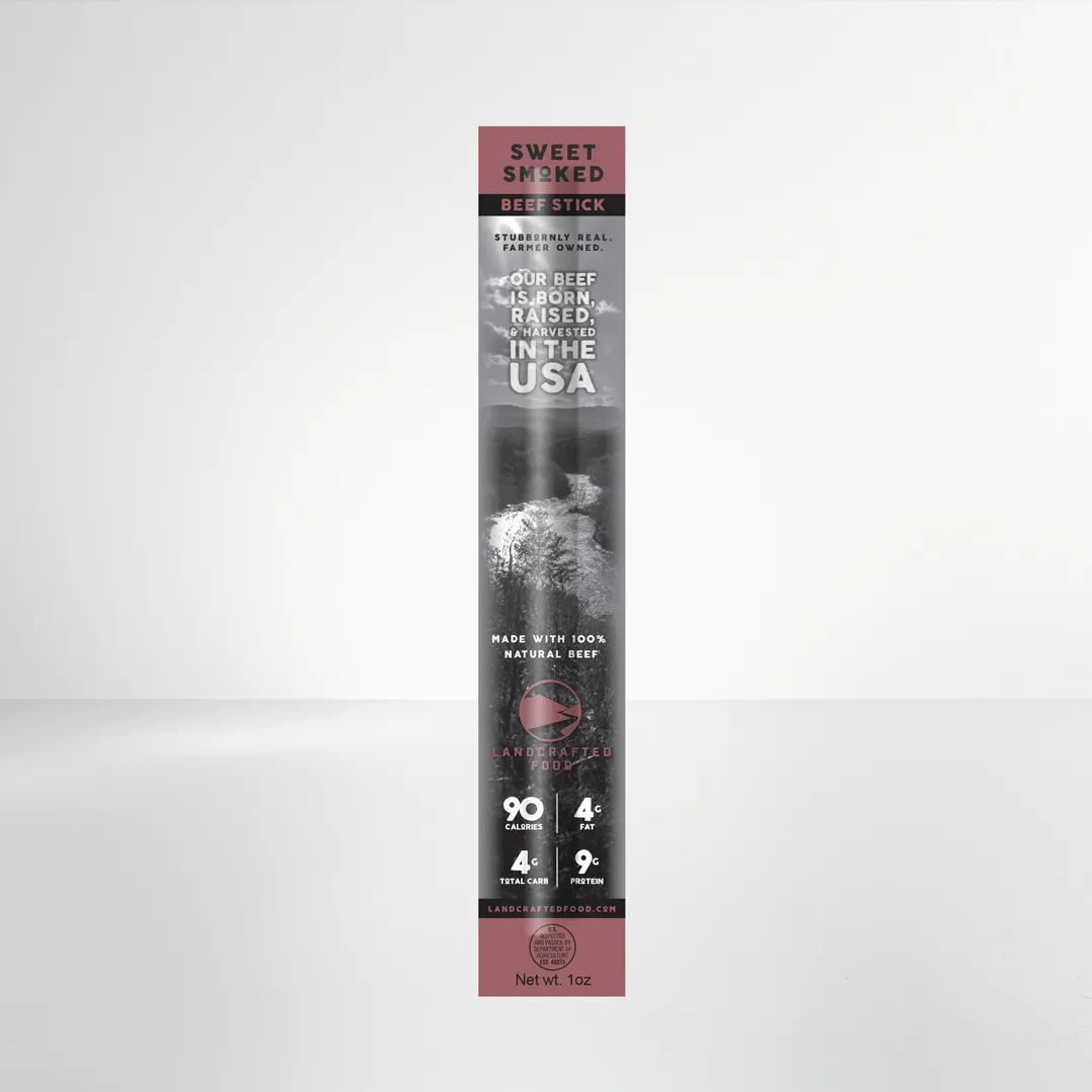 Landcrafted Food Beef Sticks - Sweet Smoked - 20 Count