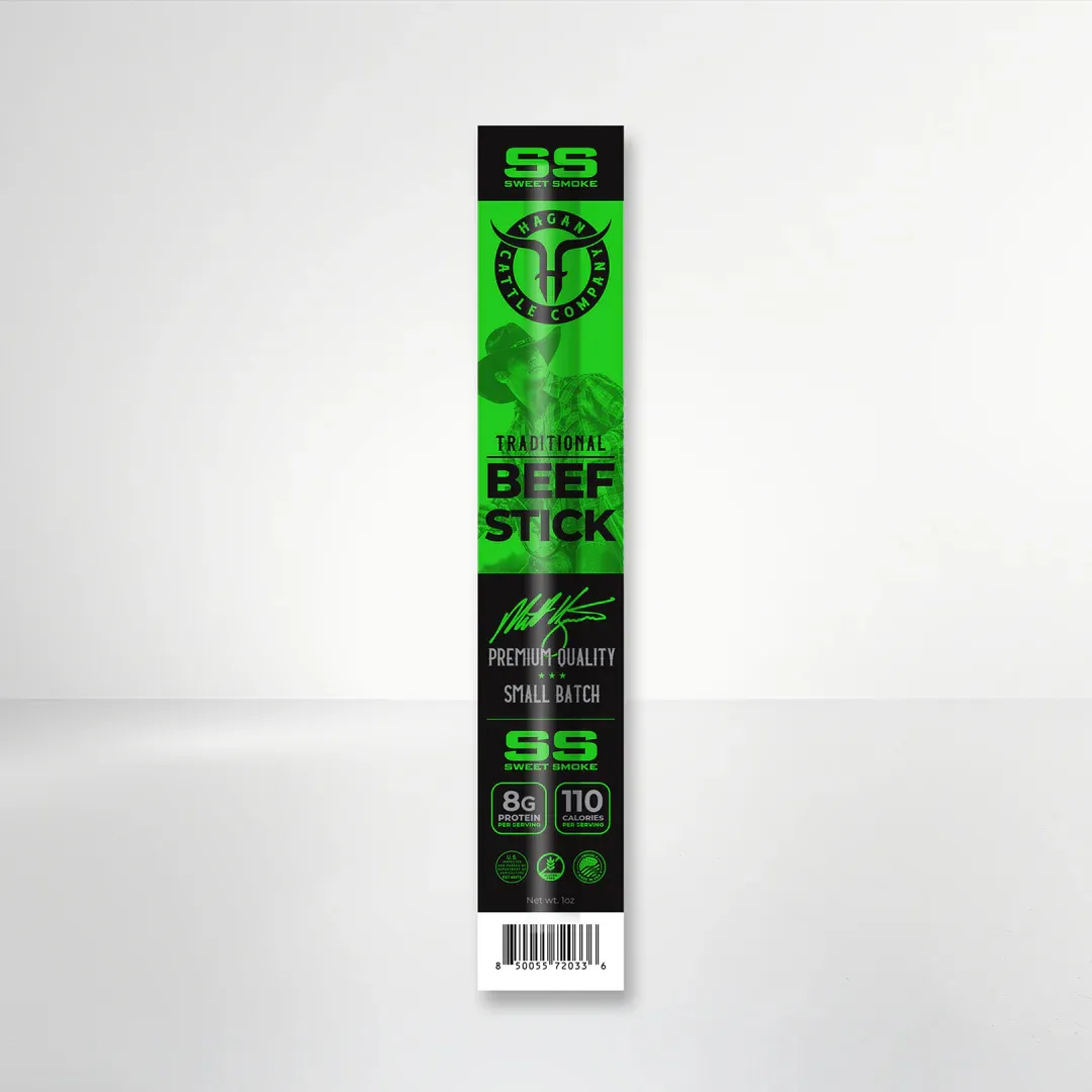 Premium Beef Sticks - Sweet Smoke - 20 Count