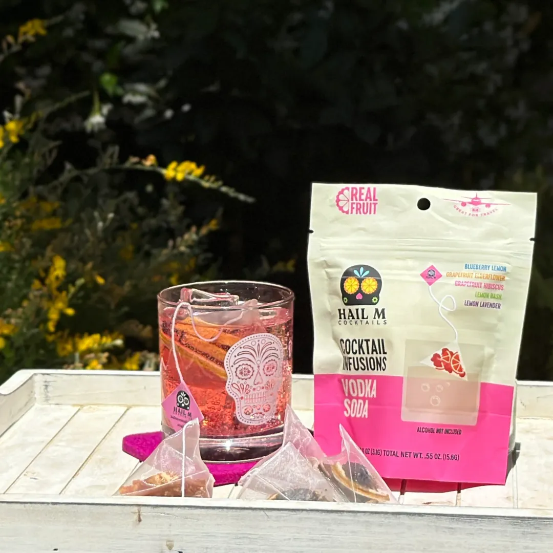 Vodka Soda Cocktail Infusion Tea Bag - To Go Mixer, Low Cal