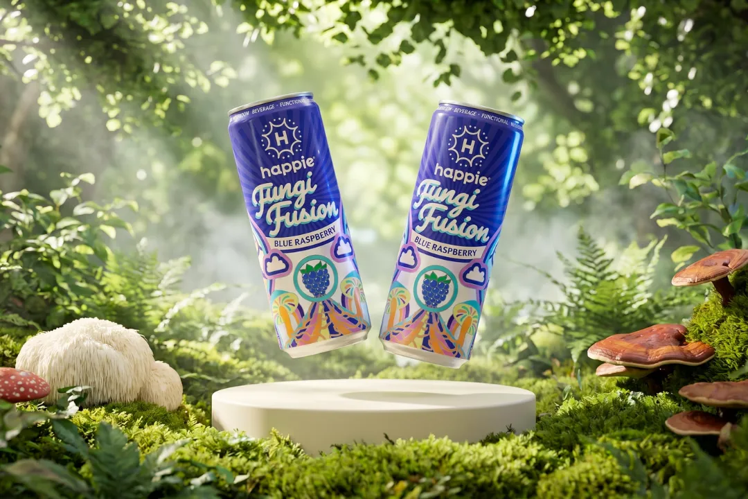 Happie Fungi Fusion Blue Raspberry Adaptogen Beverage