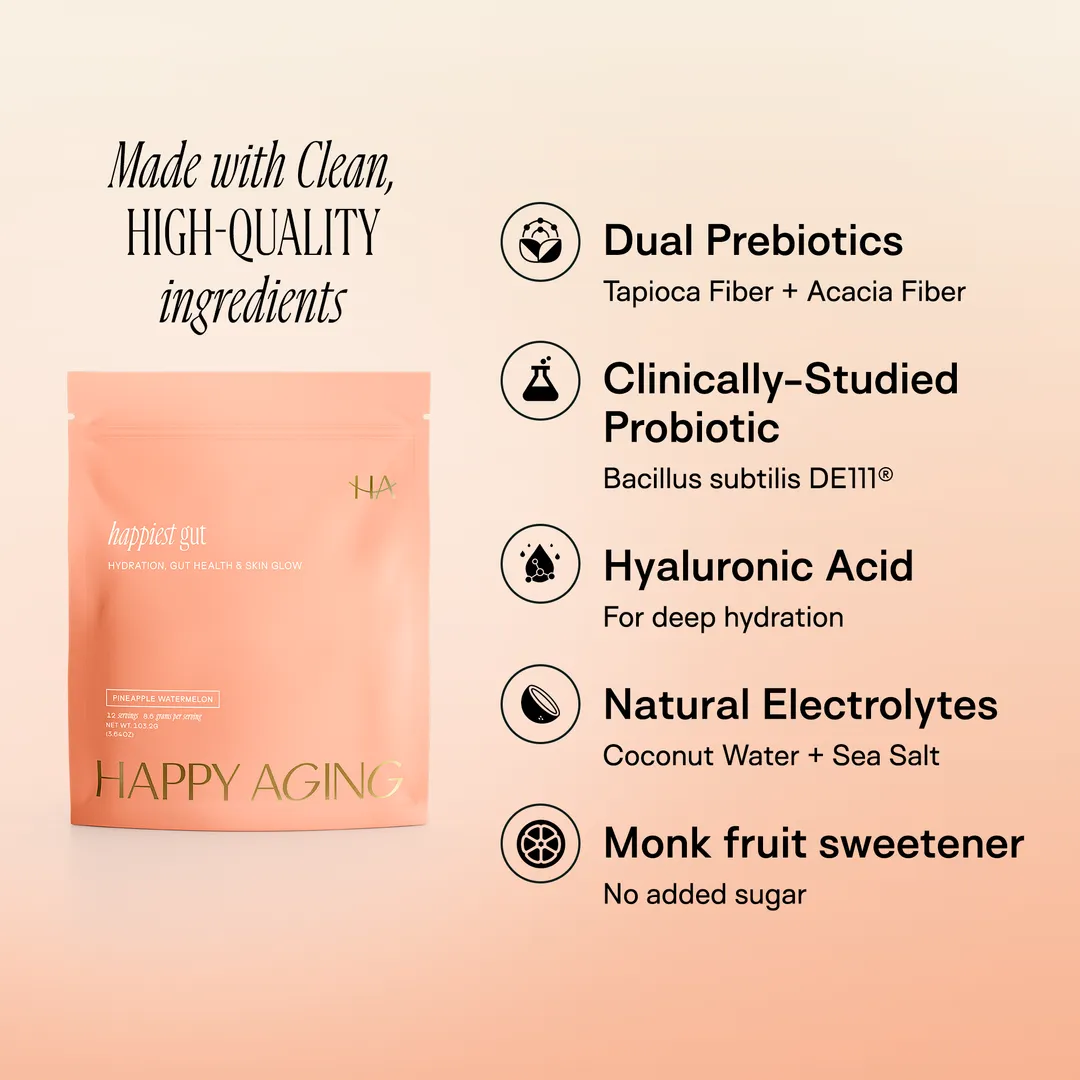 Happiest Gut Electrolytes – Pineapple Watermelon | Gut Health Hydration Sticks