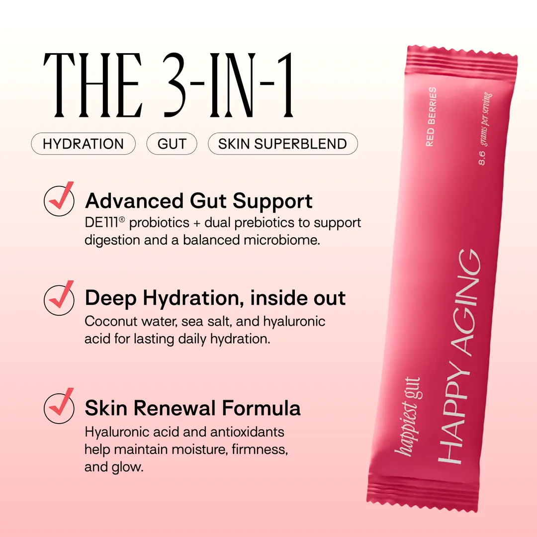 Happiest Gut Electrolytes – Red Berries | Gut Health Hydration Sticks