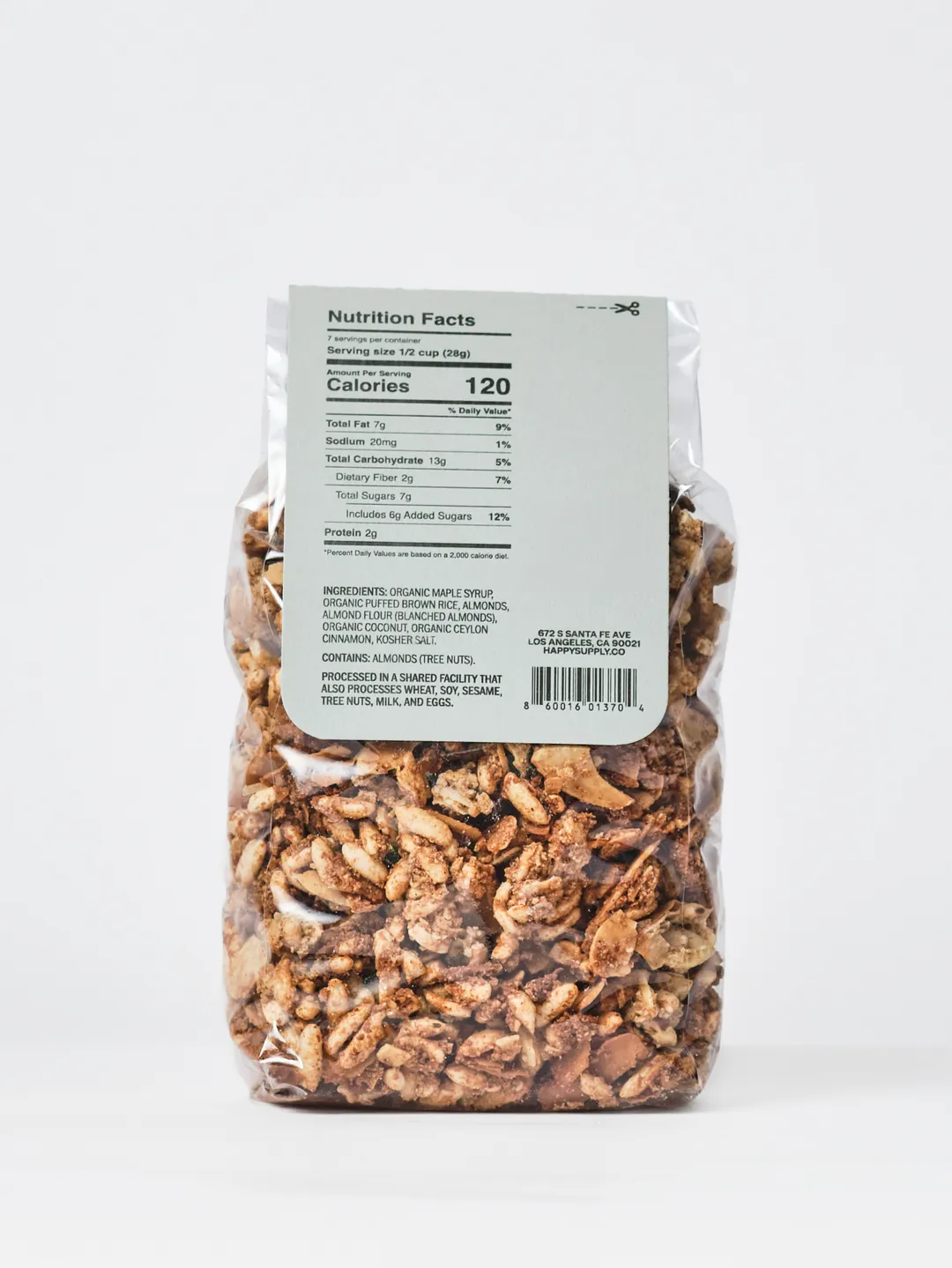 Crispy Rice Granola with Coconut Flakes