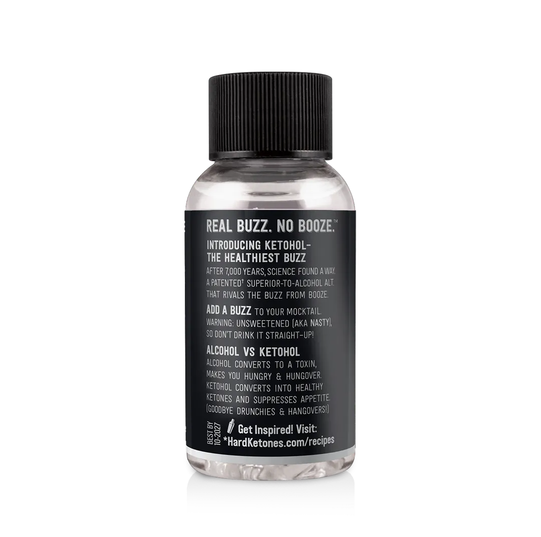 Ketohol Concentrate | Real Buzz. No Booze. Mixer | 17g Ketohol | 12x2oz (Raw & Nasty)