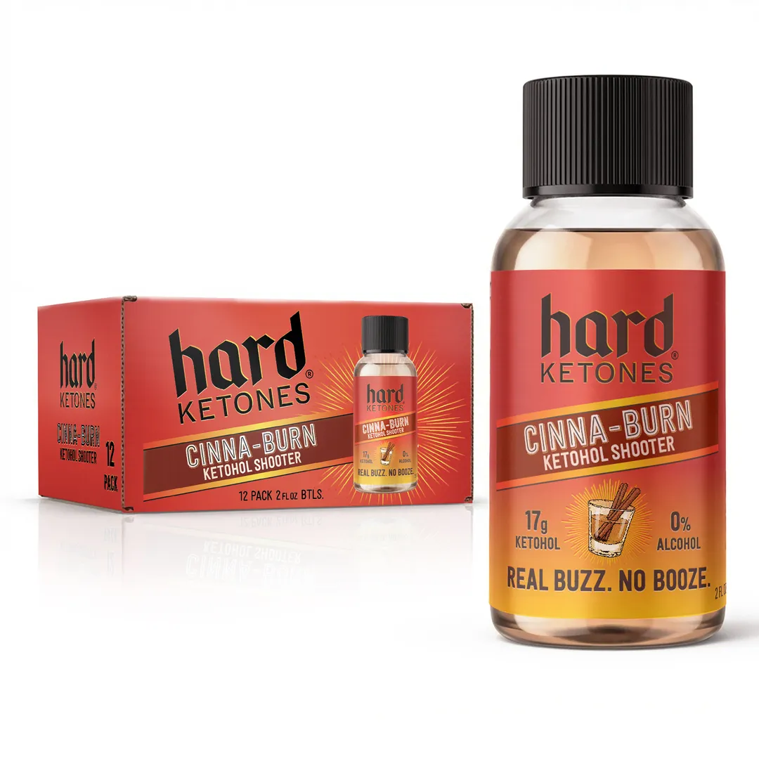 Cinna-Burn Shooter | Real Buzz. No Booze. | 17g Ketohol | 12x2oz bottles