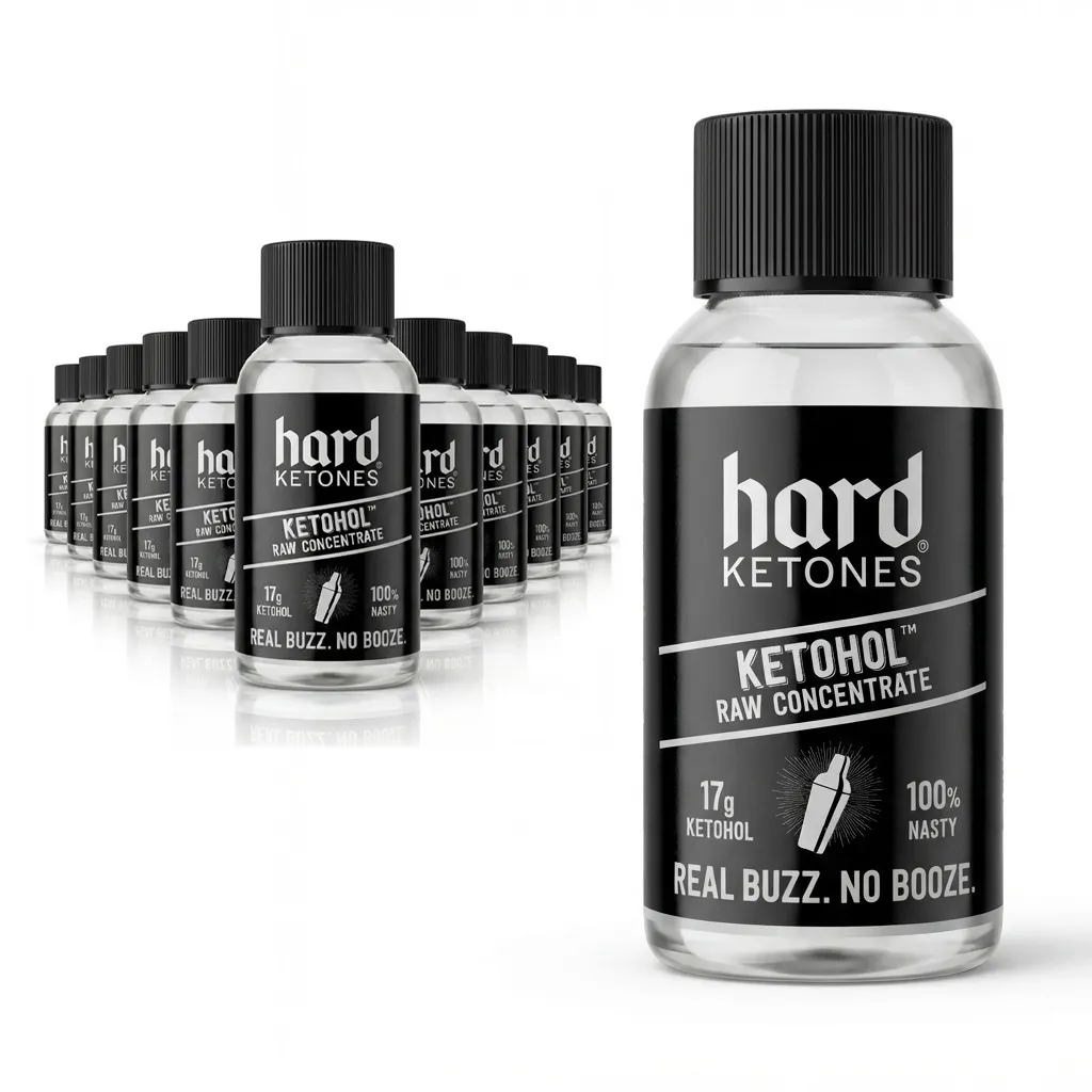 Ketohol Concentrate | Real Buzz. No Booze. Mixer | 17g Ketohol | 12x2oz (Raw & Nasty)