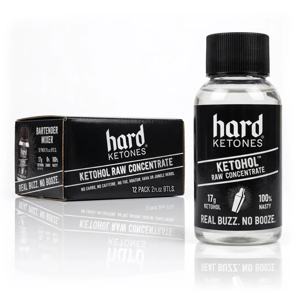 Ketohol Concentrate | Real Buzz. No Booze. Mixer | 17g Ketohol | 12x2oz (Raw & Nasty)