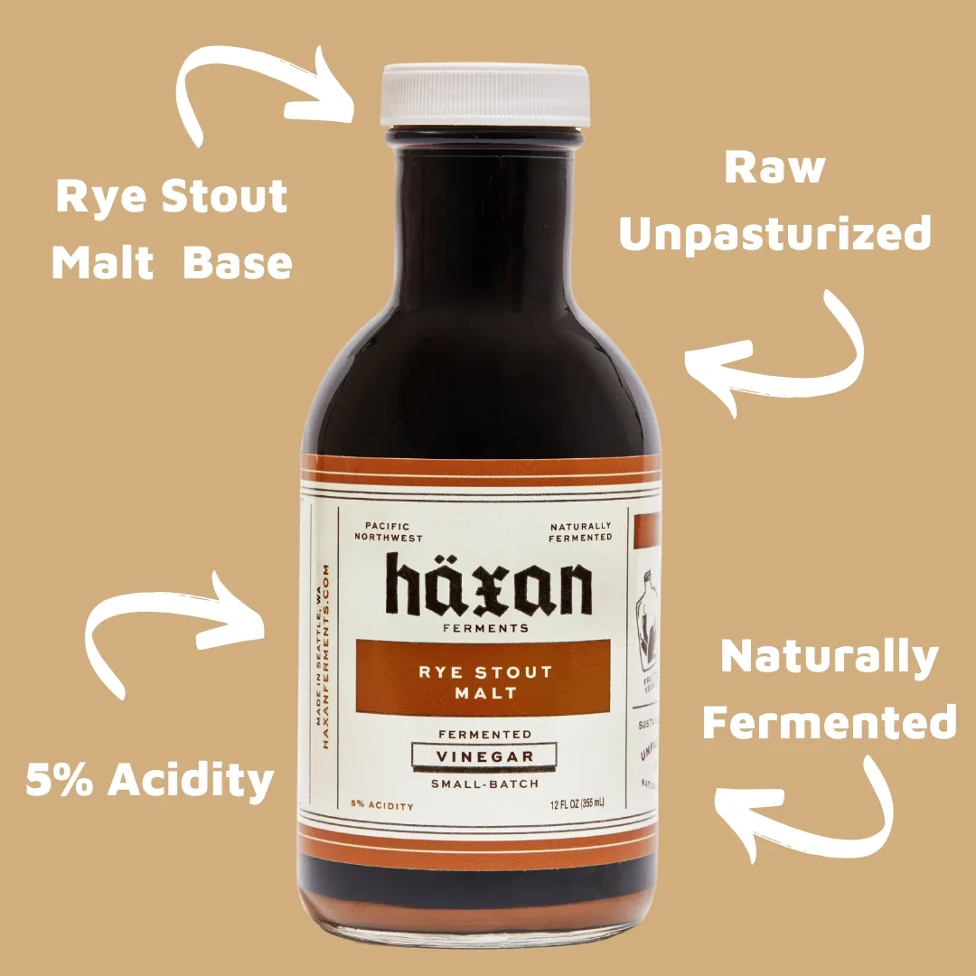 Rye Stout Beer Malt Vinegar - Richly Nutty, Boldly Complex