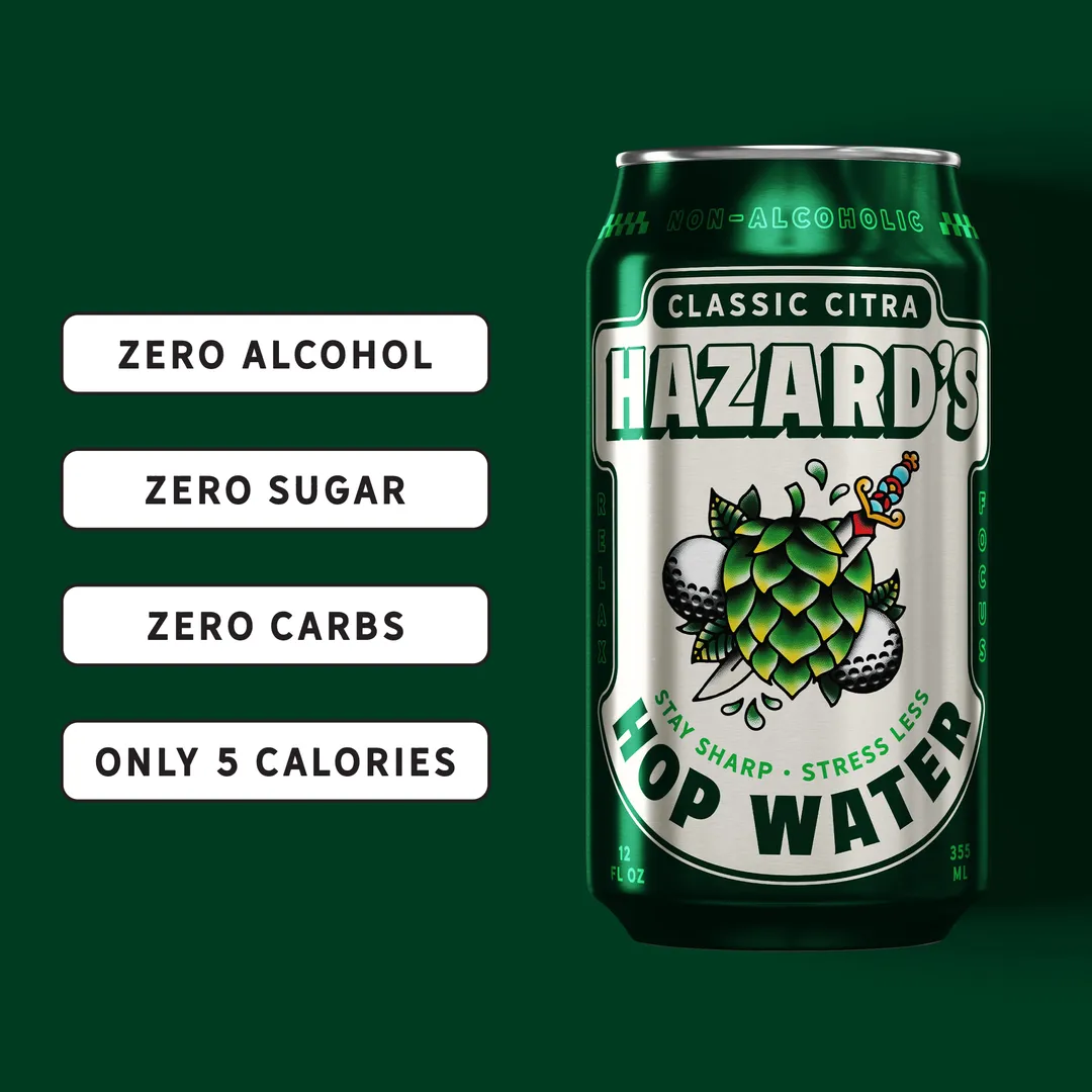 Hazard's Sparkling Hop Water Classic Citra - 12oz