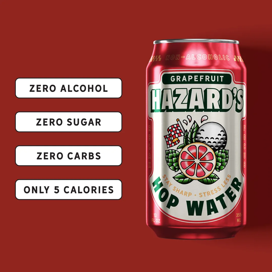 Hazard's Sparkling Hop Water Grapefruit - 12oz