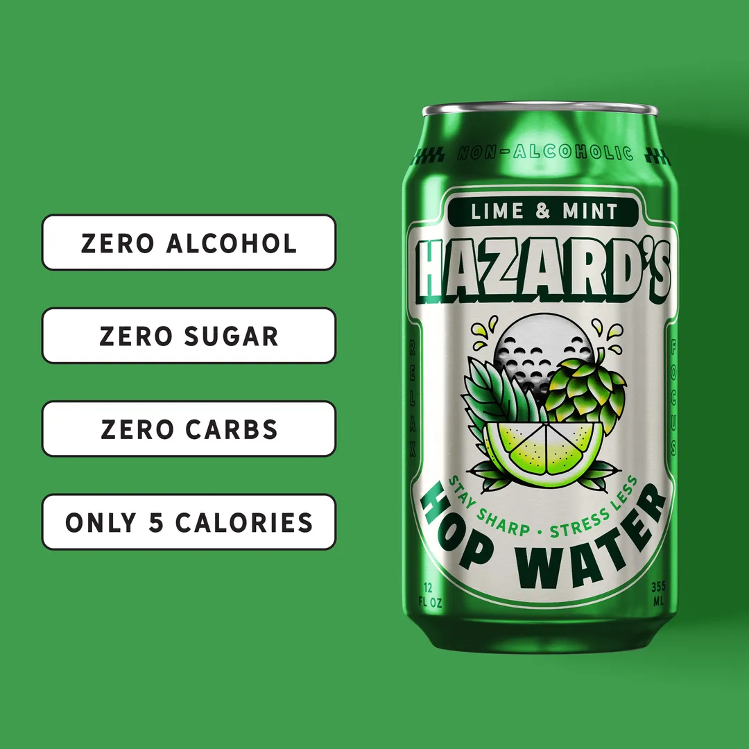 Hazard's Sparkling Hop Water Lime & Mint - 12oz