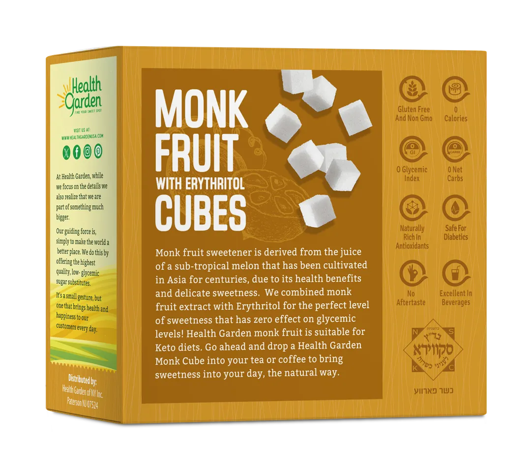 Health Garden Monk Fruit Erythritol Cubes 48 ct