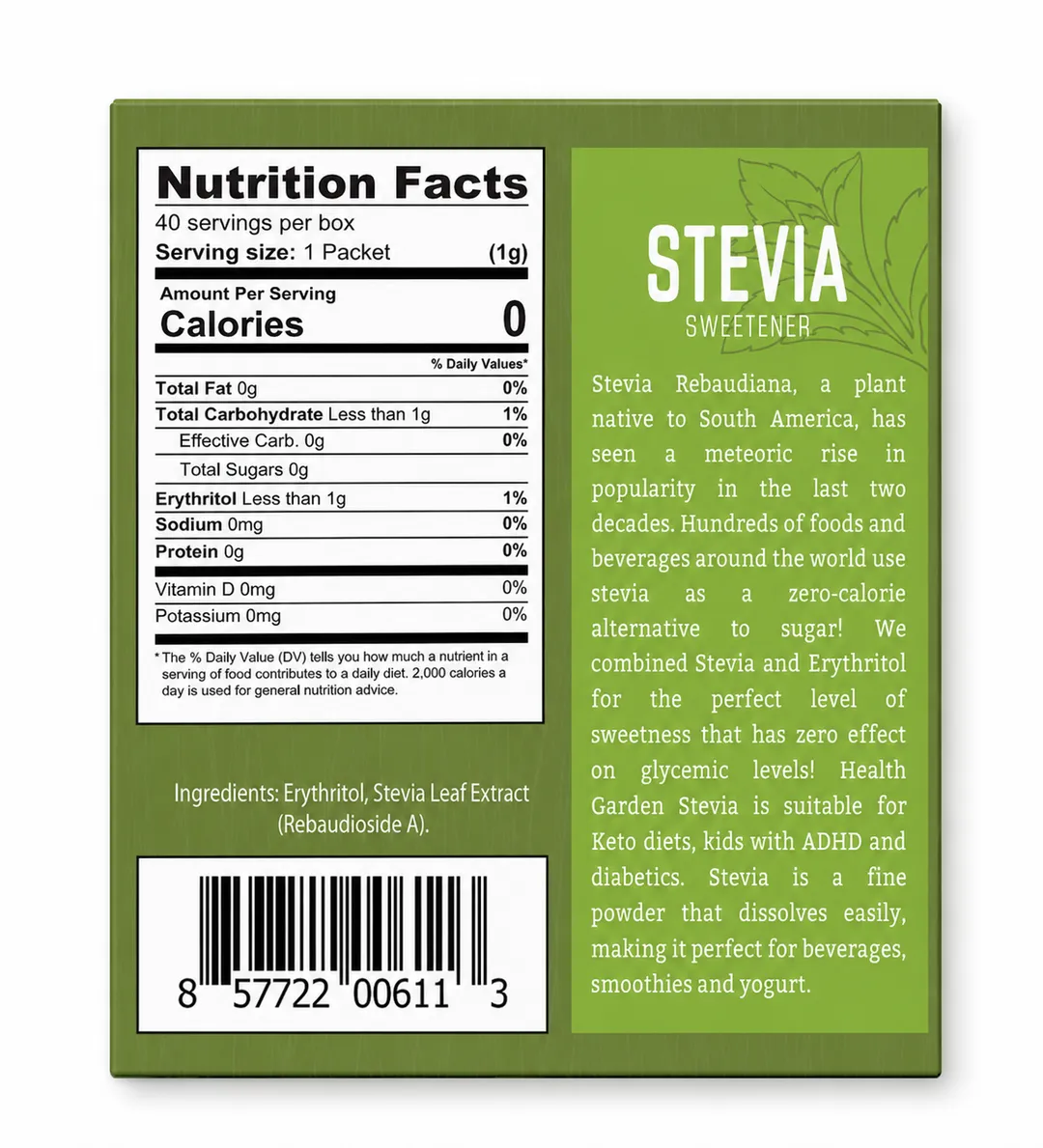 Stevia Packets 40ct
