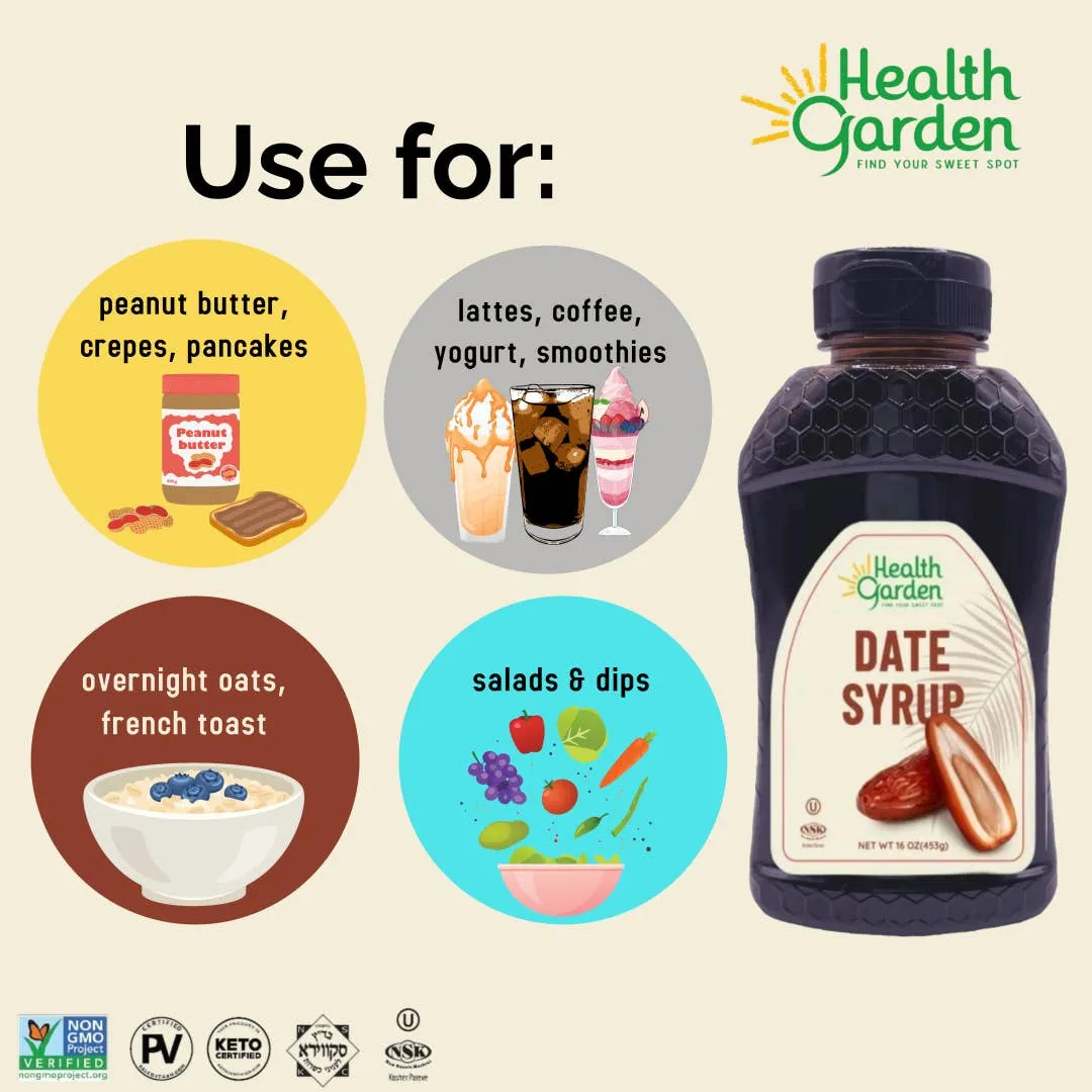 Health Garden Organic Date Syrup 16 oz