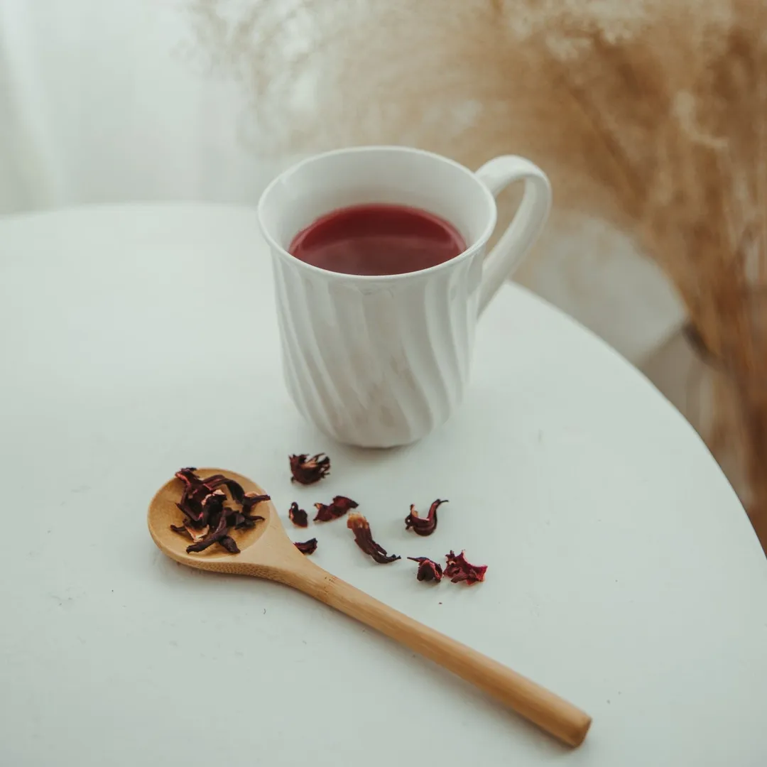 Organic Hibiscus, Loose Leaf Herbal Clear Top Tea Tin
