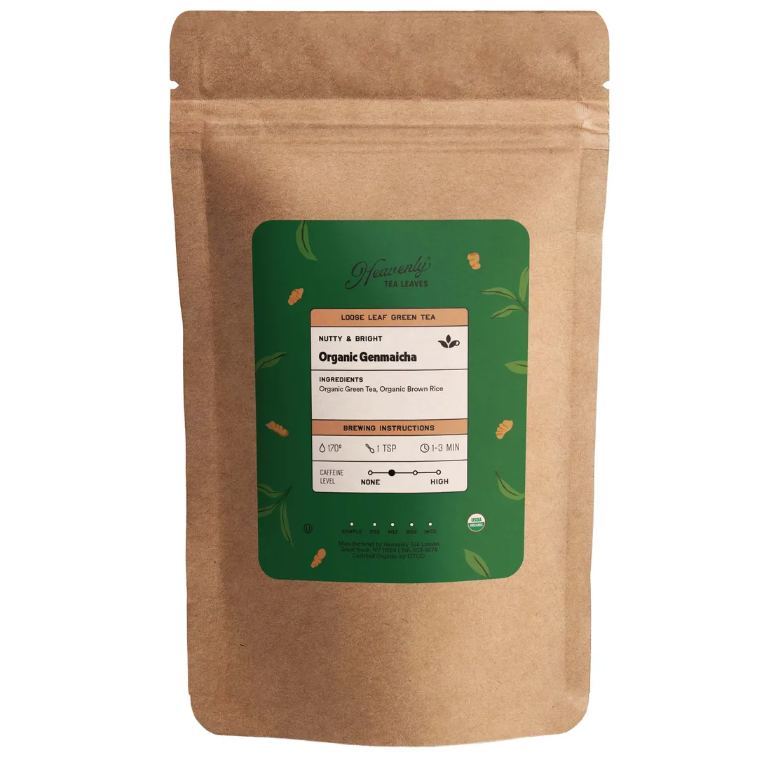 Organic Genmaicha, Loose Leaf Japanese Green Tea, 1 lb.