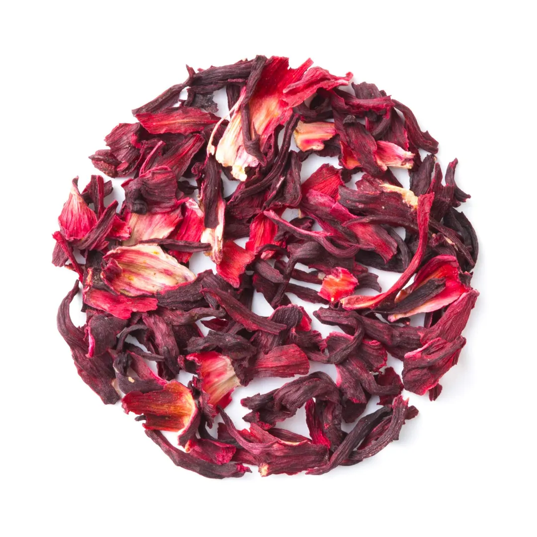 Organic Hibiscus, Loose Leaf Herbal Clear Top Tea Tin