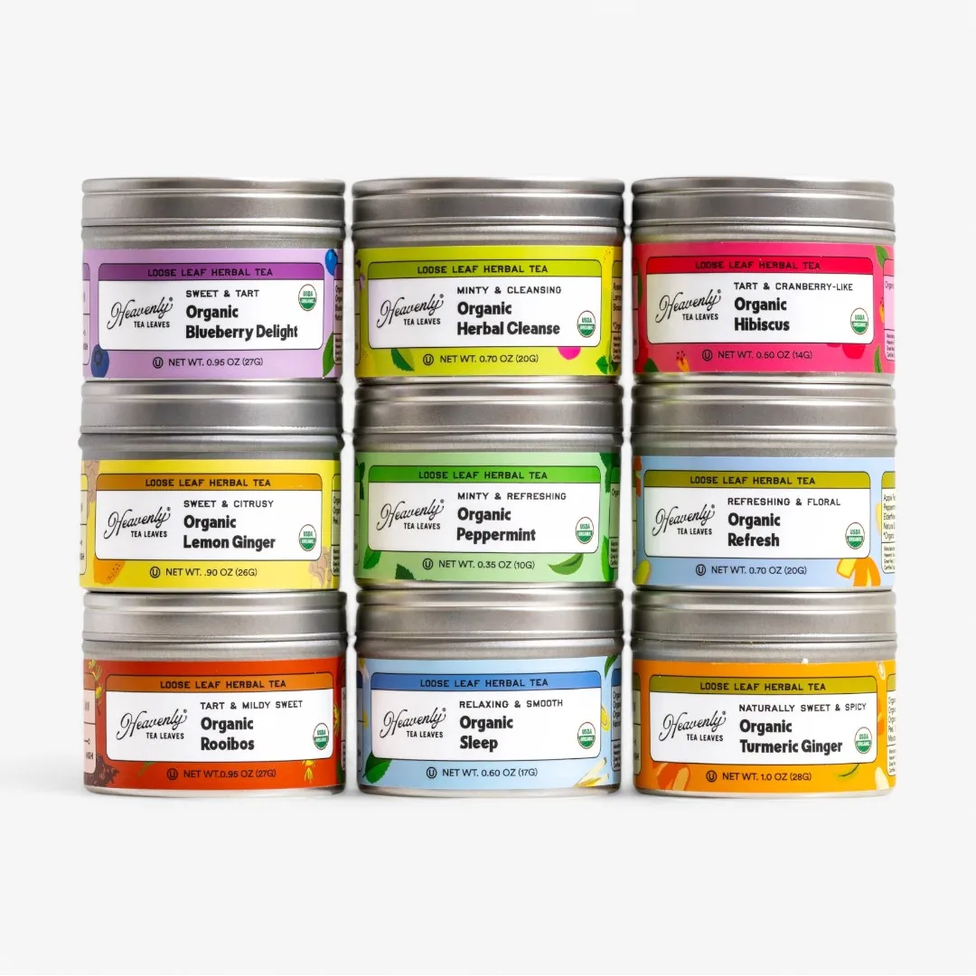 Organic Loose Leaf Herbal Tea Sampler Set