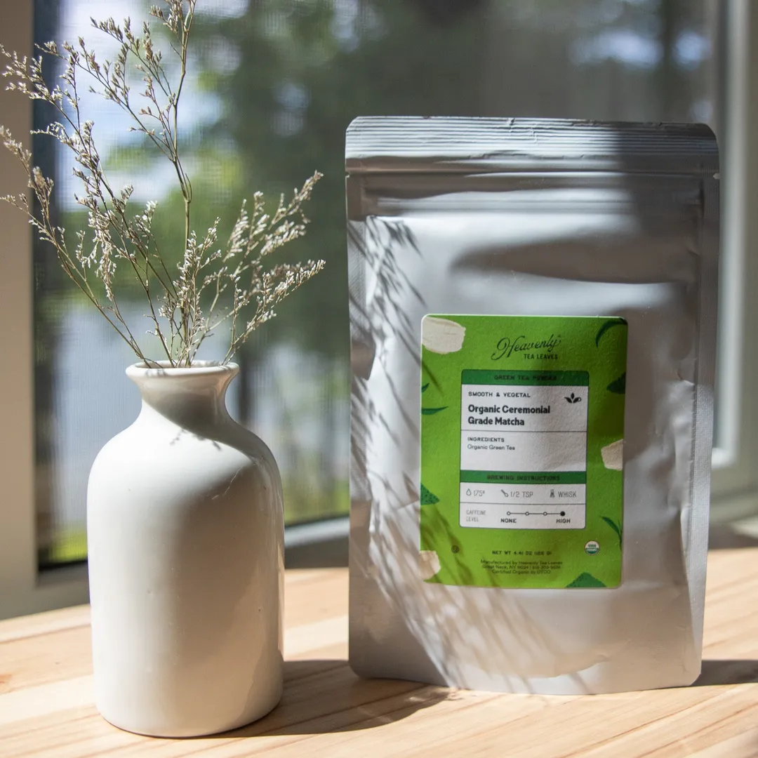 Organic Ceremonial Grade Matcha, Bulk Green Tea Powder, 125g