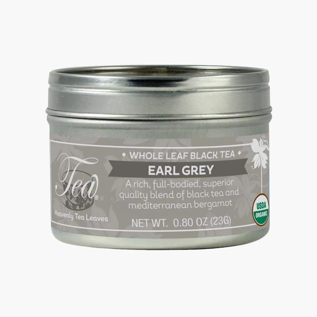Organic Earl Grey, Loose Leaf Clear Top Tea Tin