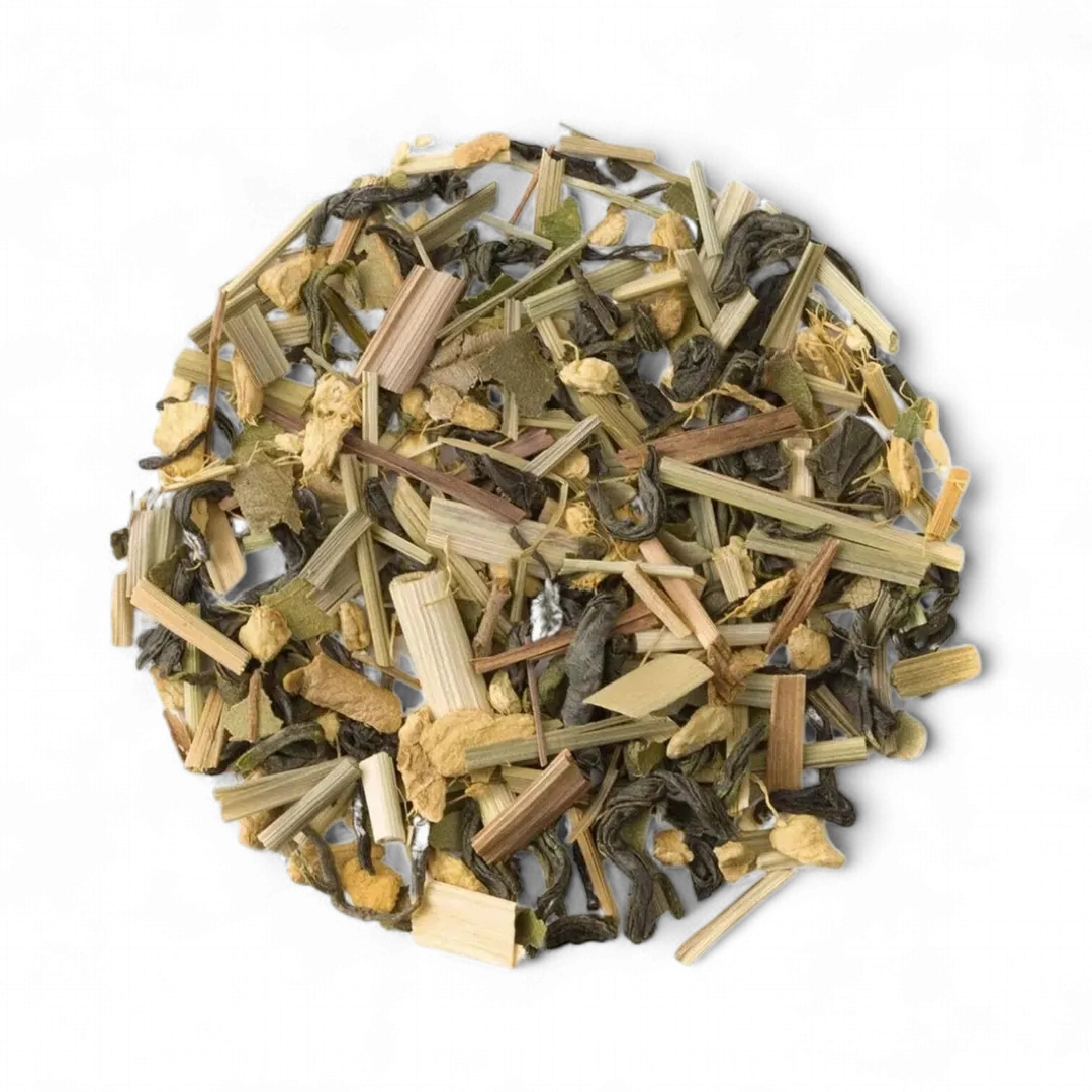 Organic Ginger Lemon Green, Bulk Loose Leaf Green Tea, 1 lb.