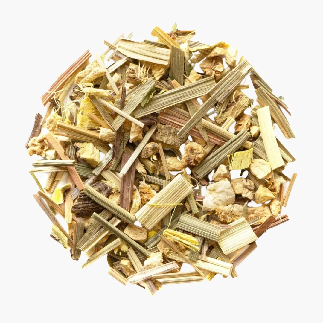 Organic Lemon Ginger Clear Top Loose Tea Tin, .9 oz.