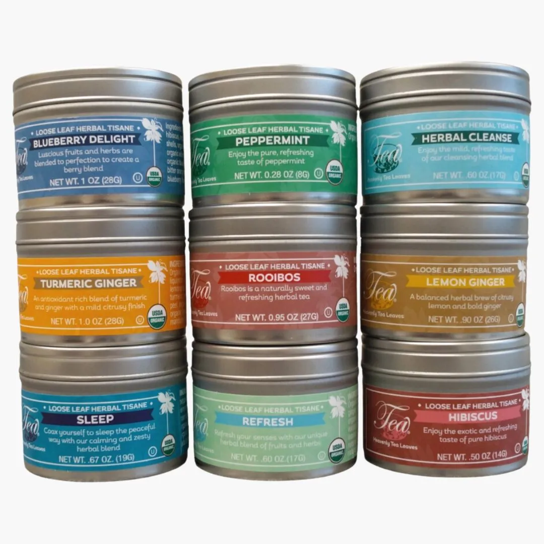 Organic Loose Leaf Herbal Tea Sampler Set