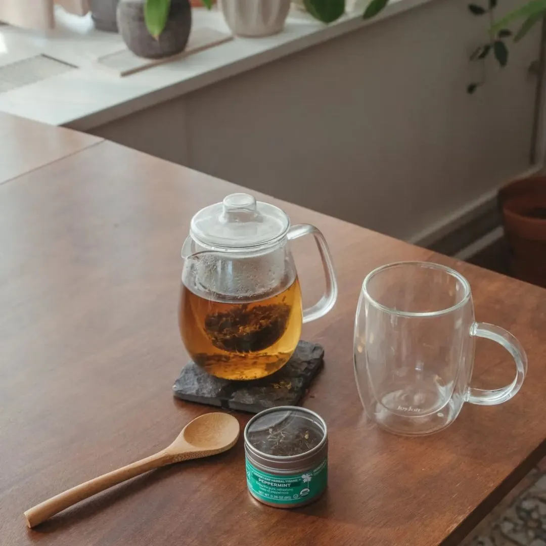 Organic Passion Green, Loose Leaf Green Clear Top Tea Tin