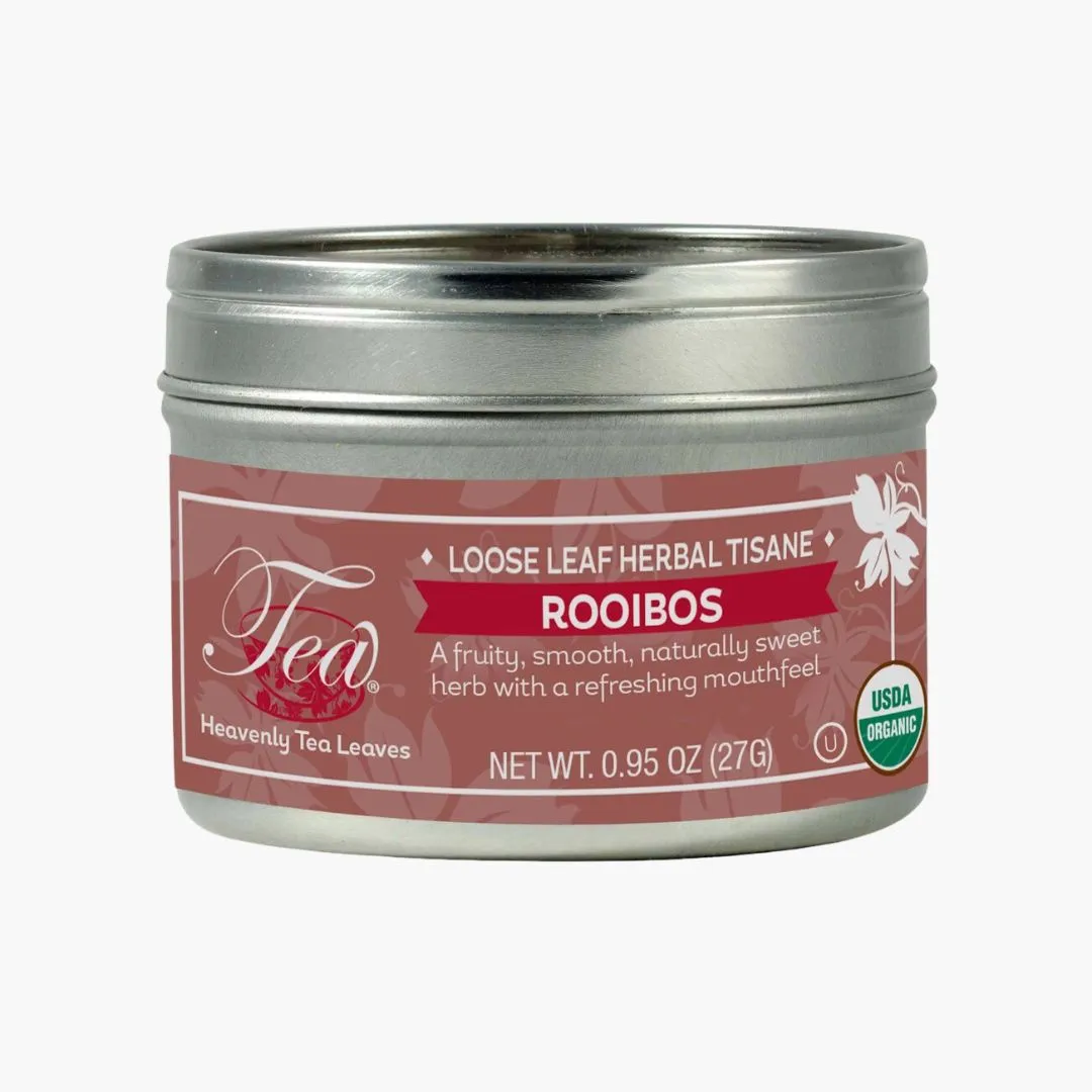 Organic Rooibos, Loose Leaf Herbal Clear Top Tea Tin